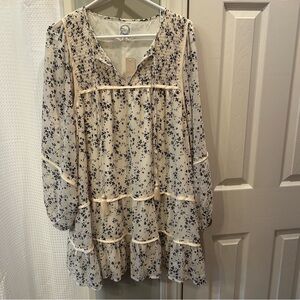 Black and White Floral Dress